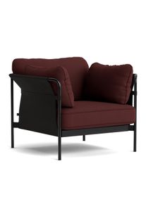 Can fauteuil Hay structure noire / toile noire / Steelcut 0655