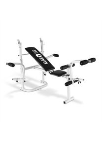 Klarfit Klarfit HB3BC, edző&aacute;llom&aacute;s, pad, kezek &eacute;s l&aacute;bak erős&iacute;t&eacute;se, elrakhat&oacute; fel&uuml;let, feh&eacute;r