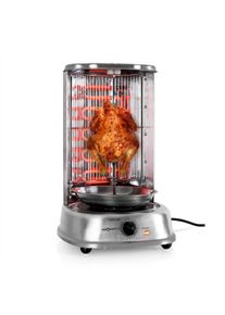 ONECONCEPT Kebap Master, vertikális grill, 1800 W, ezüst
