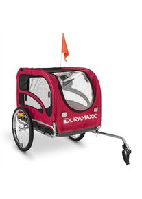 Duramaxx King Rex, kutya bicikli ut&aacute;nfut&oacute;, 250 l, 40 kg, ac&eacute;lcs&ouml;vek, piros