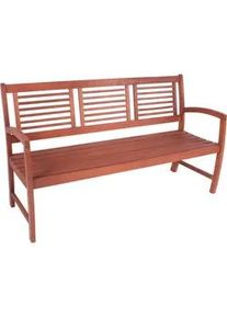 Garden Pleasure Gardenson Gartenbank , Naturfarben , Holz , Eukalyptusholz , 156x90x56 cm , Gartenmöbel, Gartenbänke, Gartenbänke