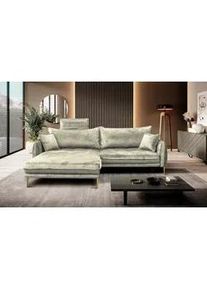 Mid.you Ecksofa , Creme , Textil , Ottomane links, L-Form , 264x196 cm , Made in Eu , Liegefunktion , Wohnzimmer, Sofas & Couches, Wohnlandschaften, Ecksofas