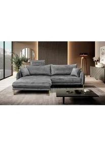 Mid.you Ecksofa , Grau , Textil , Ottomane links, L-Form , 264x196 cm , Made in Eu , Liegefunktion , Wohnzimmer, Sofas & Couches, Wohnlandschaften, Ecksofas