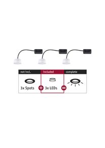 Paulmann LED-modul indbygningsarmatur Choose Coin Sæt med 3 styk rund 50mm Coin 3x6W 3x470lm 230V 2700K Satin