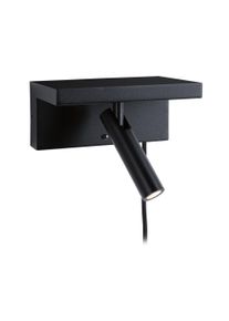 Paulmann LED-vægarmatur 3-Step-Dim Jerik USB C 3000K 160lm 230V 2,4W dæmpbar Mat sort