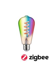 Paulmann Filament 230 V Smart Home Zigbee 3.0 LED-kolbe ST64 E27 470lm 6,3W RGBW+ dæmpbar Guld