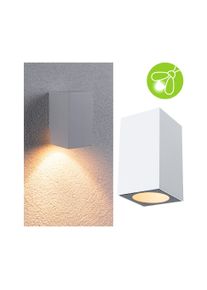 Paulmann LED-vægarmatur Flame insektvenligt IP44 kantet 58x103mm 2200K 4W 265lm 230V Hvid Metal
