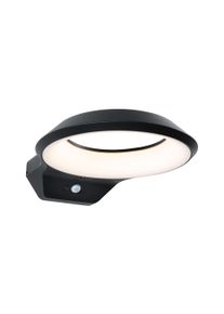 Paulmann Udendørs LED-vægarmatur Anela Twilight-styret bevægelsessensor (IR) IP44 245x309mm 3000K 12,5W 700lm 230V Koksgrå Aluminium