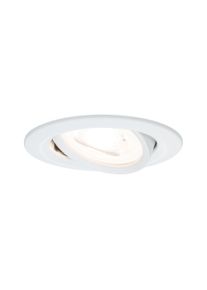 Paulmann LED-indbygningsarmatur Nova svingbar rund 84mm 50° GU10 6,5W 460lm 230V 2700K Mat hvid