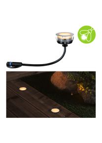 Paulmann Plug & Shine LED-gulvindbygningsarmatur Floor Enkelt lysarmatur insektvenligt IP67 2200K 2W Sølv