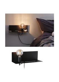 Paulmann Vægarmatur Devara USB C E27 230V max. 40W dæmpbar Mat sort
