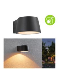Paulmann Udendørs LED-vægarmatur Capea insektvenligt IP44 96x128mm 2200K 6W 550lm 230V Koksgrå Aluminium
