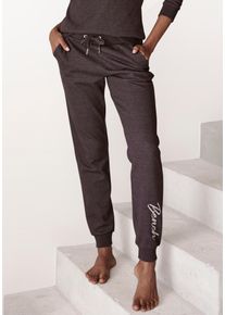 Bench. Loungewear Relaxhose, mit glänzender Logostickerei, Loungewear, Loungeanzug