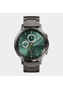 Orologio Cronografo da Uomo - Grigio Verde - Cassa in Acciaio Chirurgico, Vetro Zaffiro, Cinturino in Metallo - Display della Data - 42mm , Movimento