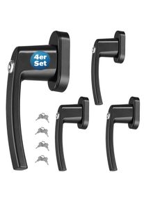 Monzana Afsluitbare raamkruk zwart 4 stuks