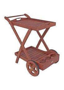 Garden Pleasure Servierwagen Toledo ca. 80x54x88 cm Holz geölt
