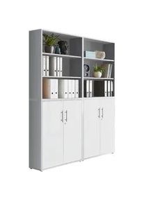 Aktenschrank Office Edition Sw Set 11 Grau/Weiß