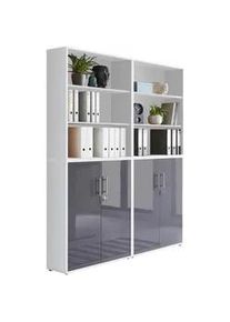 Aktenschrank Office Edition Sw Set 11 Weiß/Anthrazit