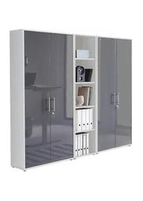 Aktenschrank Office Edition Sw Set 10 Weiß/Anthrazit