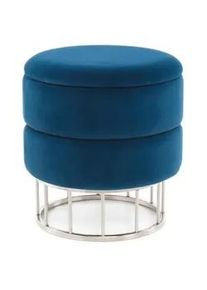 Kayoom HOCKER Hocker in Blau mit Stauraum