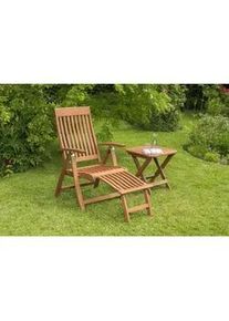 Gartensessel-Set Comodoro Naturfarben klappbar