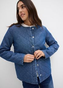 Veste en jean matelassée et rembourrée - bleu - taille 44 avec coton - bonprix