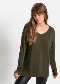 Pull en maille oversize - vert - taille 58/60 (3XL) - Viscose - bonprix