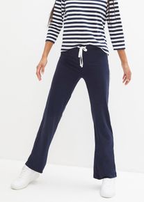 Pantalon droit en jersey extensible - bleu - taille 34/36 (XS) avec coton - bonprix