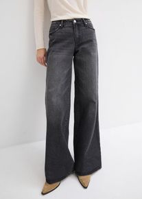 Jean large taille mi-haute - noir - taille 52 avec coton - bonprix