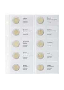 Lindner Printed page for 2 Euro commemorative coin: Malta 2024 - Belgium 2025