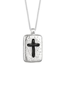 Kuzzoi Halskette 'Kreuz' Herren silber Größe 55