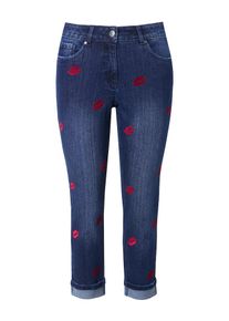 Angel of Style Dames Jeans blauw denim / rood 32-34