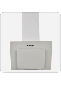 PKM 9039XW Kopffreihaube, 60cm breit, 322 m³/h, Drucktasten, LED Beleuchtung, Glas Weiß