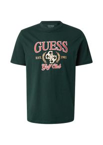 Guess Koszulka dla mężczyzn beżowy / ciemnozielony / czerwony / biały Rozmiar XS