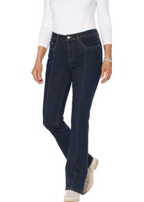 Dames Bootcut jeans met doorgestikte bies dark-blue Maat 28