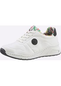 Rieker Dames Sneaker met verwisselbaar voetbed in wit ,maat 40, Witt, 100% Imitatieleer