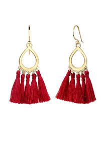 Elli Ohrringe 'Boho' Damen gold / rot Größe One Size