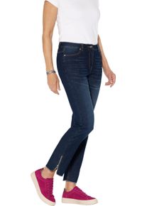 Dames Jeans met studs en franjes blue-stonewashed Maat 46