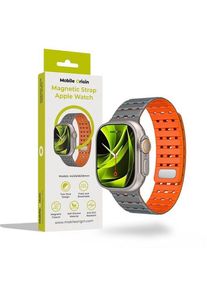 Mobile Origin Magnetic Strap grey/orange - AW Ultra 2/1(49mm)9/8/7(45mm)/6/SE/5/4(44mm)/3/2/1(42mm)