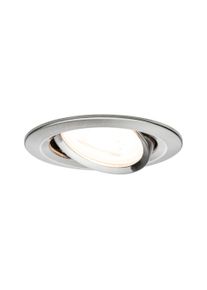 Paulmann Indbygningslampe Nova svingbar rund 84mm 50° GU10 max. 35W 230V dæmpbar Jern børstet