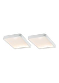 Paulmann LED-underskabsarmatur Vane 2x8W 105x140mm 2x430lm 230/12V kantet Mat hvid