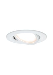 Paulmann LED-indbygningsarmatur 3-Step-Dim Nova Coin svingbar rund 84mm 50° Coin 6W 470lm 230V dæmpbar 2700K Mat hvid