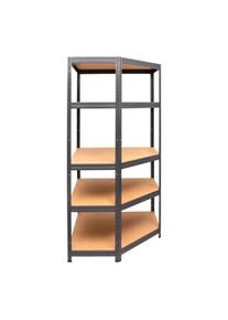STIER Scaffale angolare con ripiani a innesto carico ripiano 250 kg alt.xlargh.xprof. 1800x900x450 mm