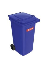 Sulo Bidone spazzatura 240L, blu in PE a bassa pressione, ruota Ø200mm
