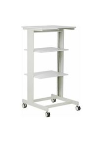 STIER Tavolo da lavoro mobile per PC, 1180 mm di altezza x 600 mm di larghezza x 500 mm di profondità, grigio ;STIER Office