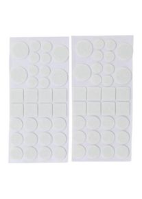 BGS Do it yourself Serie di feltrini adesivi, bianco, 64pz.