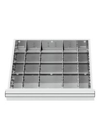 STIER Divisorio per cassetti divisorio in metallo BLH 150/175 mm dimensioni interne 500x450 mm 20 scomparti 6 x TW 75