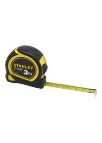 Stanley Flessometro Tylon, lunghezza 3 m, corpo in plastica robusto antiurto nervato Stanley