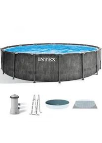 Intex Prisma Frame Greywood 26742NP - Runder Pool