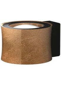 Bankamp Led-Wandleuchte , Braun, Goldfarben , Metall , rund , F , 12x8x16 cm , Handmade in Germany , Lampen & Leuchten, Innenbeleuchtung, Wandleuchten